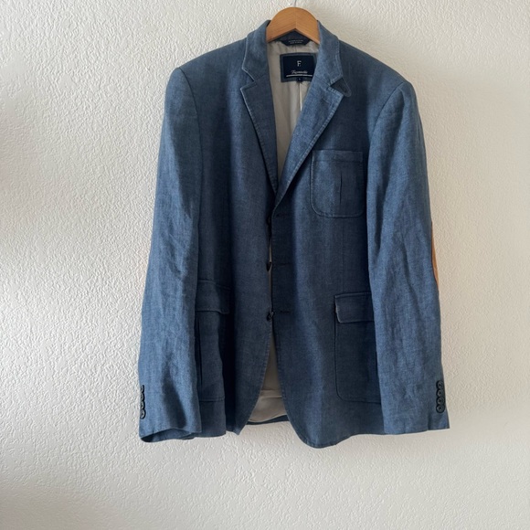 Men's Faconnable Sport Coat linen with elbow patchsize L